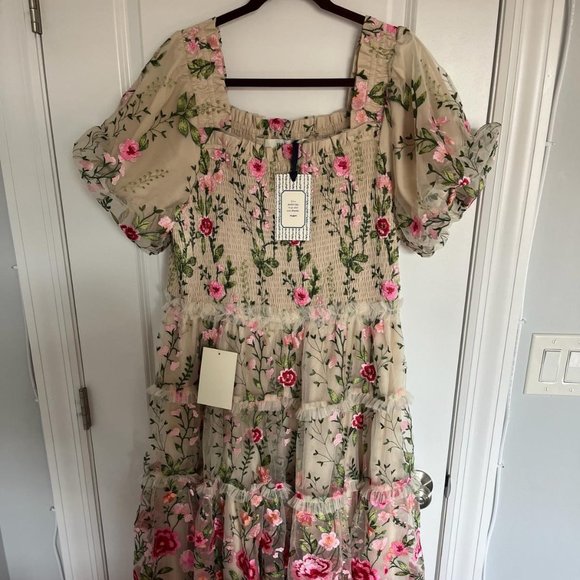 JessaKae Dresses & Skirts - JessaKae Rose Dress NWT Midi Length 2X Cottagecore